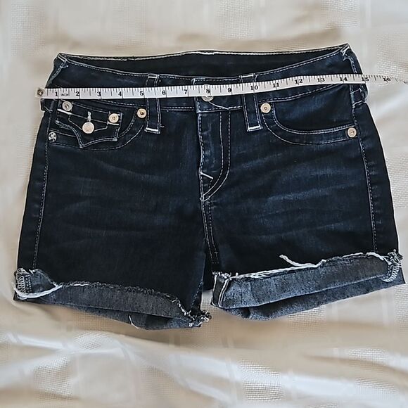 True Religion Dark Blue Jean Shorts - Picture 9 of 16
